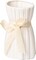 White Vase -Flower Vase, Small Vases for Décor, Ceramic Vase for Shelf Décor, Table Décor, Decorative Vase for Bookshelf, Fireplace Mantle, Office, Centerpieces, Petite Farmhouse Décor, 7.7"
